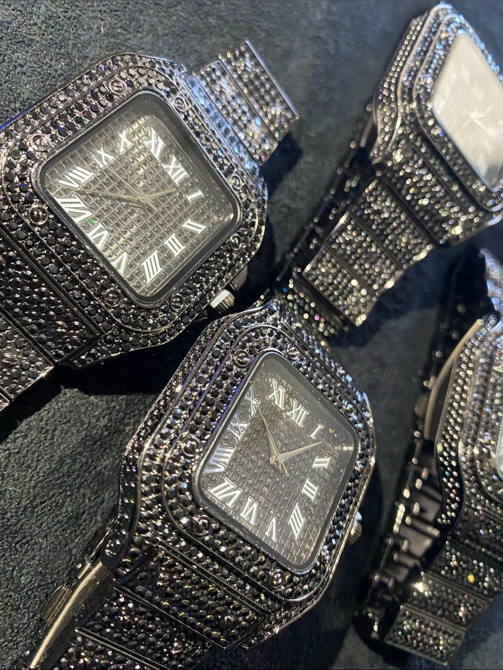 Four piece executive black ice lab stones